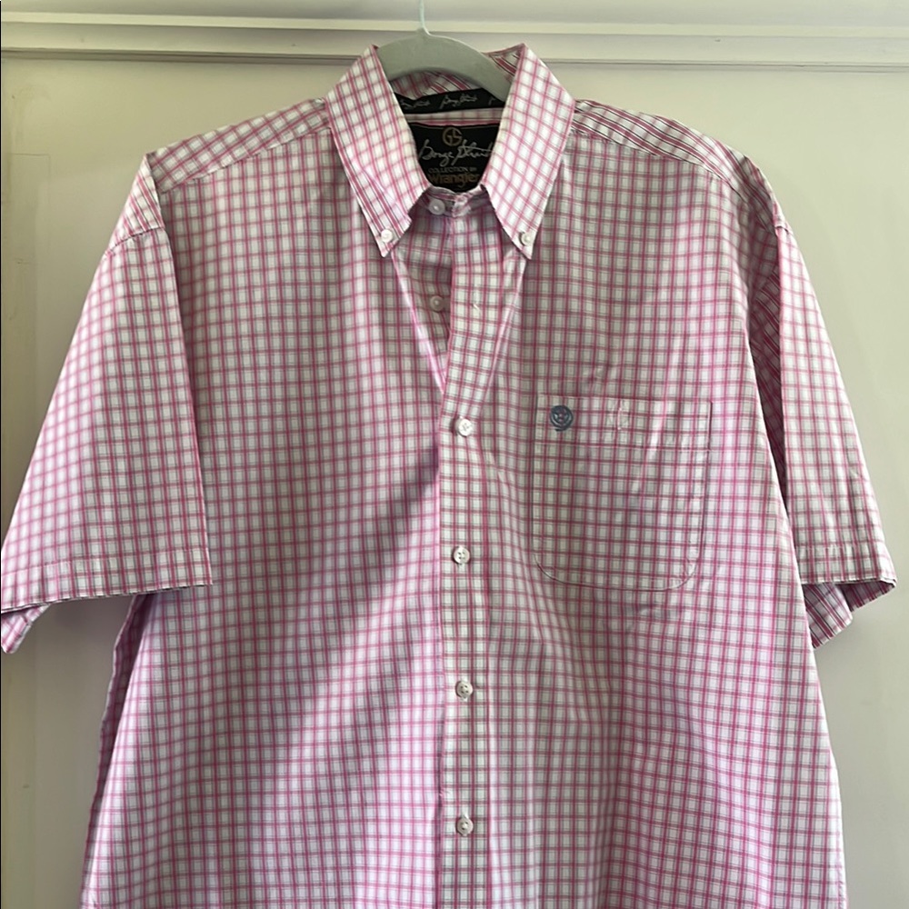 Wrangler Pink and White Casual Gingham Shirt